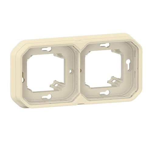 Legrand Plexo 069853L Einbauplatte, 2-fach, horizontal oder vertikal, Beige von Legrand