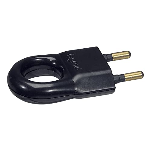 Legrand Plug keine Erde 6 A mit Ring, One Size, Schwarz von Legrand