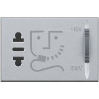 Legrand Rasiersteckdose Axolute Aluminium HC4177 von LEGRAND