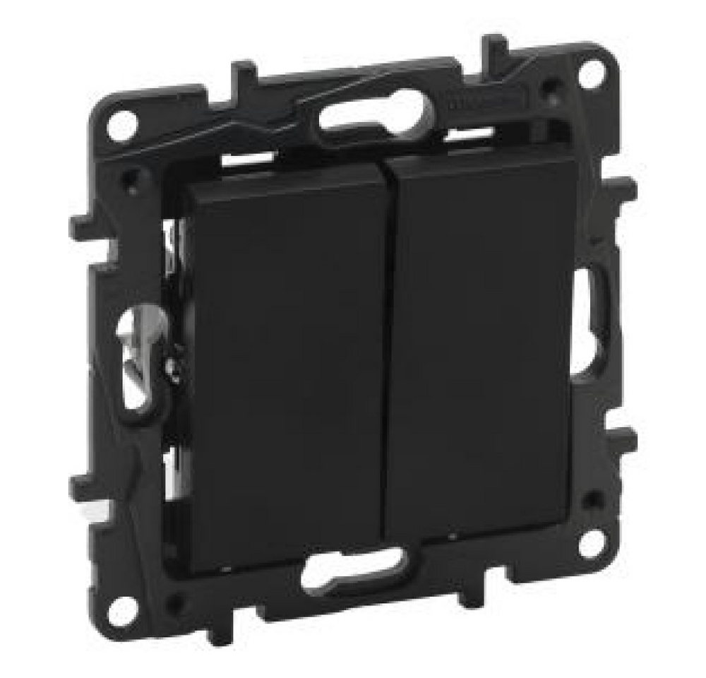 legrand® Schalter Doppelschalter 10 AX schwarz Niloe Step (1-St) von legrand®