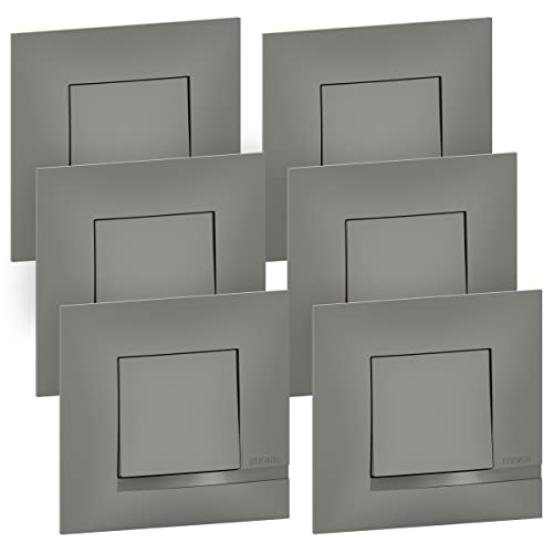 Legrand - Schalter oder Wechselschalter Alège 10 A mit Platten in Wolken-Finish - 6 Stück - Btal61cl Legrand - Schalter oder Wechselschalter Alège 10 A mit Platten in Wolken-Finish - 6 Stück - Btal61cl von Legrand