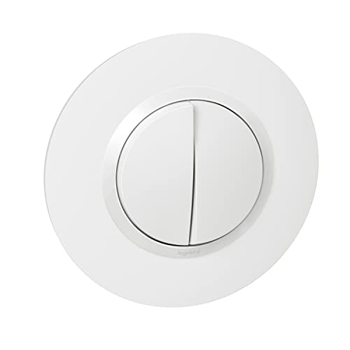Legrand - Schalter oder Wechselschalter Dooxie 10AX 250V ~ Lieferung mit runder weißer Platte von Legrand
