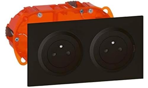 Legrand - Set mit 2 Steckdosen 2P+T Surface Dooxie 16A, vorverdrahtet, schwarze Oberfläche Legrand - Set mit 2 Steckdosen 2P+T Surface Dooxie 16A, vorverdrahtet, schwarze Oberfläche von Legrand