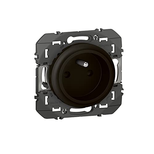 Legrand - Steckdose easyréno 2P+T geringe Tiefe Dooxie 16A Finish schwarz – Blisterverpackung von Legrand