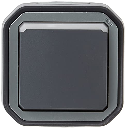 Legrand - Wasserdichter Druckschalter Plexo 10 A komplett mit Kontrollleuchte für Montage in Anthrazit Legrand - Wasserdichter Druckschalter Plexo 10 A komplett mit Kontrollleuchte für Montage in Anthrazit von Legrand