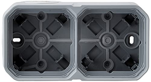 Legrand - Wasserdichtes Gehäuse Plexo 2-fach für horizontale oder vertikale Montage mit 4 weichen Endkappen in grauem Finish Legrand - Wasserdichtes Gehäuse Plexo 2-fach für horizontale oder vertikale Montage mit 4 weichen Endkappen in grauem Finish von Legrand