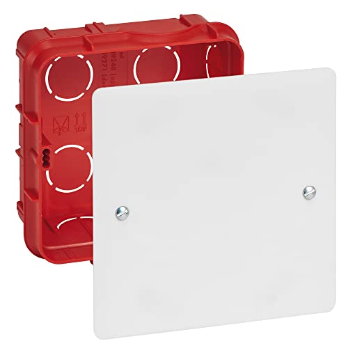 Legrand leg91973 Junction Box mit Deckel + Schraube für massive Wände 85 x 85 x 40 mm von Legrand