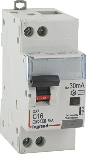 Legrand leg92835 DNX 4500 Differential Leitungsschutzschalter – Single Schraubklemmen + Neutral 230 V 16 A Typ AC 30 mA von Legrand