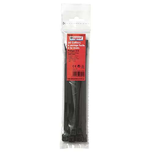 Legrand leg98465 Zip Kabelbinder 7,6 x 128 mm innen außen 20 Stück schwarz von Legrand