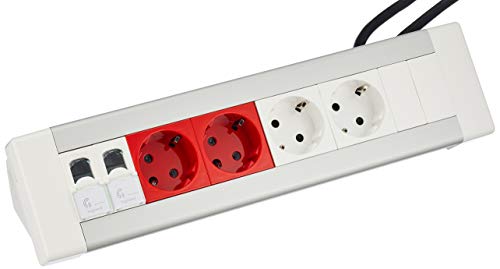 OFIM Block 2SCH+2TCR+2RJ Aluminium von Legrand