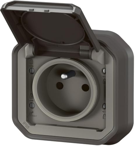 Plexo Legrand Steckdose 2P+T Wasserdicht 16A Komplett Unterputz Anthrazit Plexo Legrand Steckdose 2P+T Wasserdicht 16A Komplett Unterputz Anthrazit von Legrand