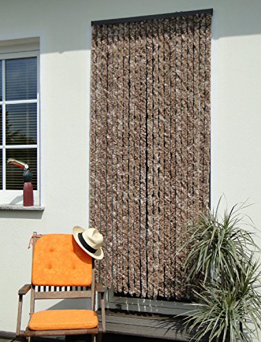 Chenille-Türvorhang aus Fleece, Braun, 100 x 200 cm von Leguana Handels GmbH