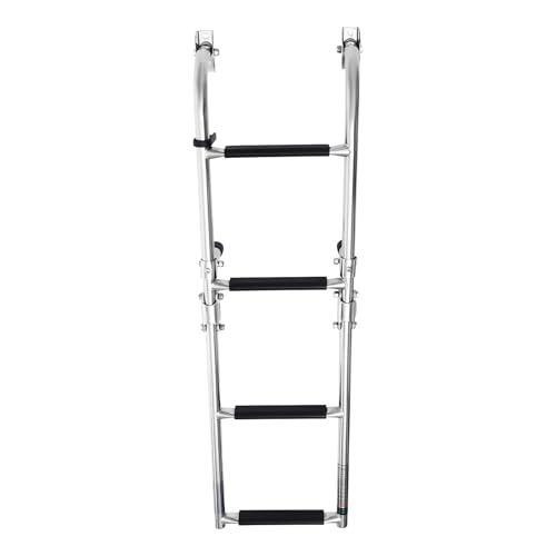 4 Stufen Badeleiter Edelstahl Klappbare Bootsleiter Faltbare Leiter Klappbar Boot Klappleiter Schiffsdeckleiter Zusammenklappbaren Ladder Stehleiter Trittleiter Stehleitern Kleine Treppenleiter von Legwfdthy