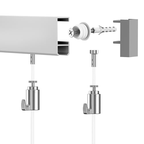 Bilderschiene Galerieschiene Premium Pro Komplett-Set 6m, silber Bilderschiene Galerieschiene Premium Pro Komplett-Set 6m, silber von Leha