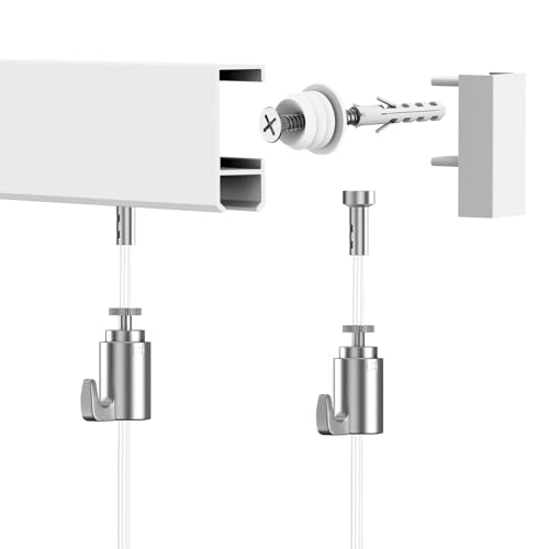 Bilderschienen Galerieschienen Bilderleiste Set 4m Premium Pro 4 Meter weiß Bilderschienen Galerieschienen Bilderleiste Set 4m Premium Pro 4 Meter weiß von Leha