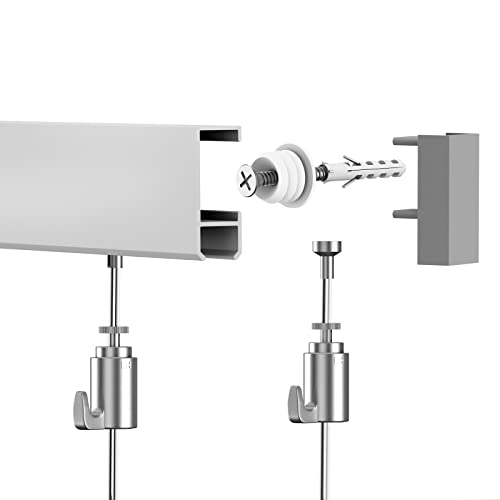 Leha Bilderschiene Galerieschiene Premium Komplett-Set 50m, Silber Leha Bilderschiene Galerieschiene Premium Komplett-Set 50m, Silber von Leha