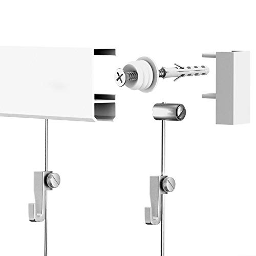 Leha Bilderschiene Galerieschiene Slider - Set 4m, weiß Bilderleiste von Leha