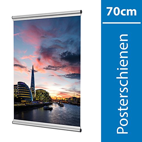 Leha Posterschienen, Posterclip, Plakatschienen Set 70cm Aluminium Eleganz von Leha