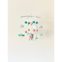 Einhorn Und Libellen Babymobile, Häkeln Kinderzimmer, Baby Mobile, Libelle Babyzimmer, Krippe von LehaCraft