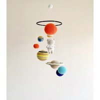 Combo Handgefertigtes Sonnensystem Babymobil, Gehäkelte Planeten, Kinderspielzeug, Lernplaneten, Weihnachtsgeschenk, Planetenschmuck von LehaCraft