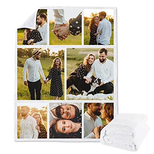 Lehaha personalisierte Decke mit Foto Selbst Gestalten Flanell Decke,Flauschige Extra Weich Wohndecke Flanell Couchdecke,Geburtstag Hochzeit Geschenk für Erwachsenes Baby Haustier,(150x200cm) von Lehaha