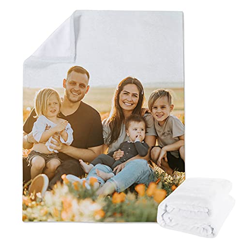 Lehaha personalisierte Decke mit Foto Selbst Gestalten Flanell Decke,Flauschige Extra Weich Wohndecke Flanell Couchdecke,Geburtstag Hochzeit Geschenk für Erwachsenes Baby Haustier,(100x150cm) von Lehaha