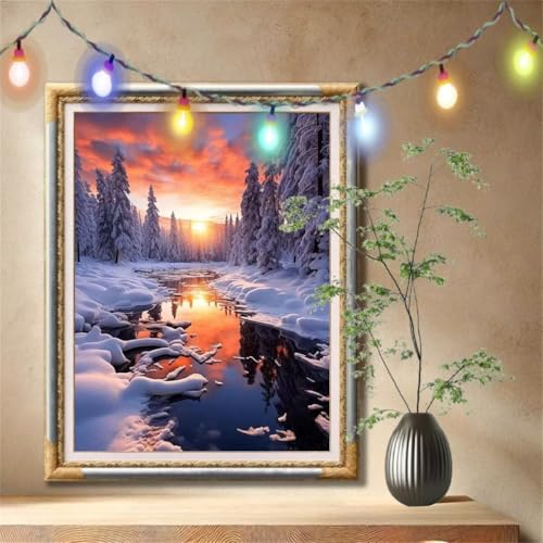 5D Diamond Painting Kinder,Diamant Painting Bilder für Erwachsene Große 50x70cm,DIY Schnee,Sonnenuntergang Full Drill Crystal Art Mosaikherstellung Basteln Kits für Geschenk,Home Wand Décor 59N-54 5D Diamond Painting Kinder,Diamant Painting Bilder für Erwachsene Große 50x70cm,DIY Schnee,Sonnenuntergang Full Drill Crystal Art Mosaikherstellung Basteln Kits für Geschenk,Home Wand Décor 59N-54 von LeiDong