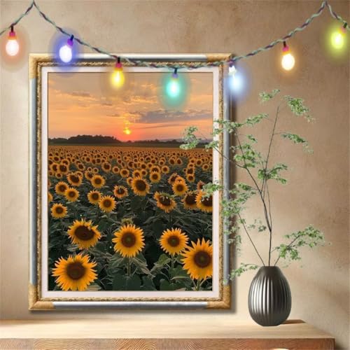 5D Diamond Painting Kinder,Diamant Painting Bilder für Erwachsene Große 50x70cm,DIY Sonnenblume,Landschaft Full Drill Crystal Art Mosaikherstellung Basteln Kits für Geschenk,Home Wand Décor 59N-814 5D Diamond Painting Kinder,Diamant Painting Bilder für Erwachsene Große 50x70cm,DIY Sonnenblume,Landschaft Full Drill Crystal Art Mosaikherstellung Basteln Kits für Geschenk,Home Wand Décor 59N-814 von LeiDong
