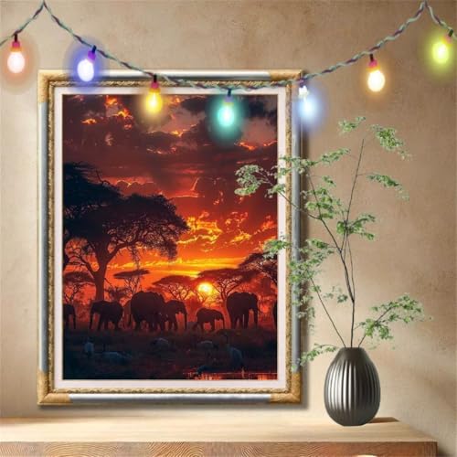 5D Diamond Painting Kinder,Diamant Painting Bilder für Erwachsene Große 50x70cm,DIY Sonnenuntergang,Elefant Full Drill Crystal Art Mosaikherstellung Basteln Kits für Geschenk,Home Wand Décor 59N-414 5D Diamond Painting Kinder,Diamant Painting Bilder für Erwachsene Große 50x70cm,DIY Sonnenuntergang,Elefant Full Drill Crystal Art Mosaikherstellung Basteln Kits für Geschenk,Home Wand Décor 59N-414 von LeiDong