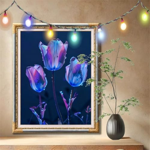 5D Diamond Painting Kinder,Diamant Painting Bilder für Erwachsene Große 80x107cm,DIY Tulpe,Blume Full Drill Crystal Art Mosaikherstellung Basteln Kits,Geeignet Als Geschenk,Home Wand Décor 59N-897 von LeiDong