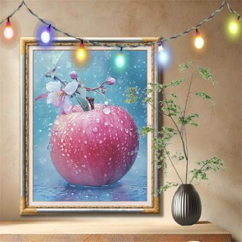 5D Diamond Painting Kinder,Diamant Painting Bilder für Erwachsene Große 90x120cm,DIY Äpfel,Blumen Full Drill Crystal Art Mosaikherstellung Basteln Kits,Geeignet Als Geschenk,Home Wand Décor 59N-1778 von LeiDong