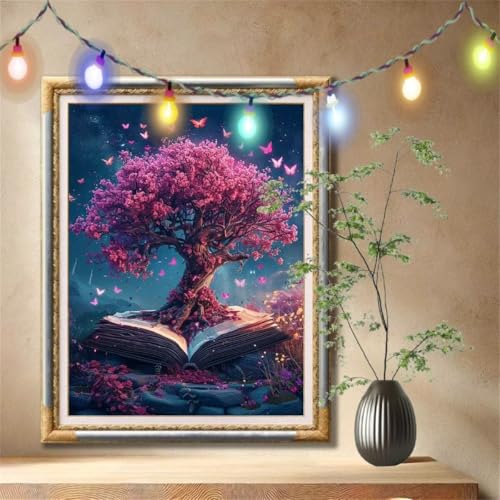 5D Diamond Painting Set für Erwachsene Große 40x50cm,Lebensbaum,Schmetterling Diamant Painting Bilder Kinder,DIY Kristall Strass Cross Stickerei Malerei Bastelset für Schlafzimmer,Wanddeko 59N-1113 5D Diamond Painting Set für Erwachsene Große 40x50cm,Lebensbaum,Schmetterling Diamant Painting Bilder Kinder,DIY Kristall Strass Cross Stickerei Malerei Bastelset für Schlafzimmer,Wanddeko 59N-1113 von LeiDong
