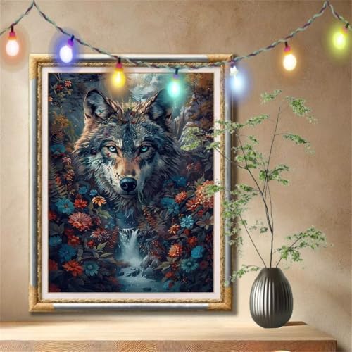 Diamant Painting Bilder für Erwachsene,5D DIY Diamond Painting Kinder,Blume,Wolf Full Drill Cross Stickerei Malerei Kits Nach Zahlen für Wohnzimmer,Wanddeko,Zuhause Dekor Geschenke 30x40cm 59N-822 Diamant Painting Bilder für Erwachsene,5D DIY Diamond Painting Kinder,Blume,Wolf Full Drill Cross Stickerei Malerei Kits Nach Zahlen für Wohnzimmer,Wanddeko,Zuhause Dekor Geschenke 30x40cm 59N-822 von LeiDong
