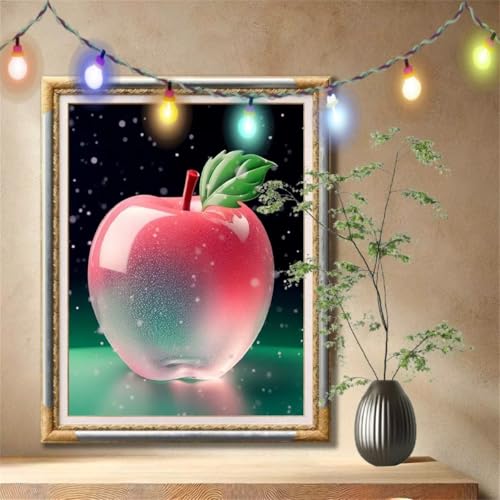 Diamant Painting Bilder für Erwachsene,5D DIY Diamond Painting Kinder,Kristalläpfel,Äpfel Full Drill Cross Stickerei Malerei Kits Nach Zahlen für Wanddeko,Zuhause Dekor Geschenke (30x40cm) 59N-1862 von LeiDong