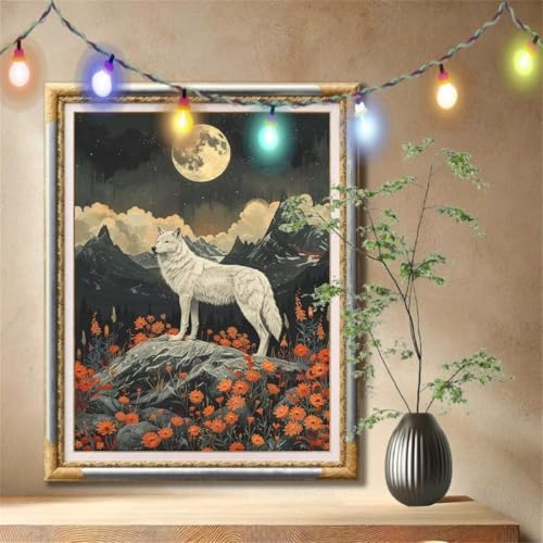 Diamant Painting Bilder für Erwachsene,5D DIY Diamond Painting Kinder,Mond,Wolf Full Drill Cross Stickerei Malerei Kits Nach Zahlen für Wohnzimmer,Wanddeko,Zuhause Dekor Geschenke 80x107cm 59N-1187 Diamant Painting Bilder für Erwachsene,5D DIY Diamond Painting Kinder,Mond,Wolf Full Drill Cross Stickerei Malerei Kits Nach Zahlen für Wohnzimmer,Wanddeko,Zuhause Dekor Geschenke 80x107cm 59N-1187 von LeiDong