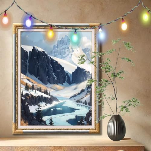 Diamond Painting Erwachsene,5D Berg,Landschaft Diamant Painting Bilder für Kinder,DIY Diamant Kristall Strass Mosaik Kreuzstich Bastelset für Schlafzimmer Zuhause Dekor und Geschenke 80x107cm 59N-47 von LeiDong