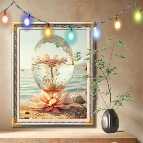 Diamond Painting Erwachsene,5D Blume,Kristallkugel Diamant Painting Bilder für Kinder,DIY Diamant Kristall Strass Mosaik Kreuzstich Bastelset für Schlafzimmer Dekor und Geschenke 100x133cm 59N-409 von LeiDong