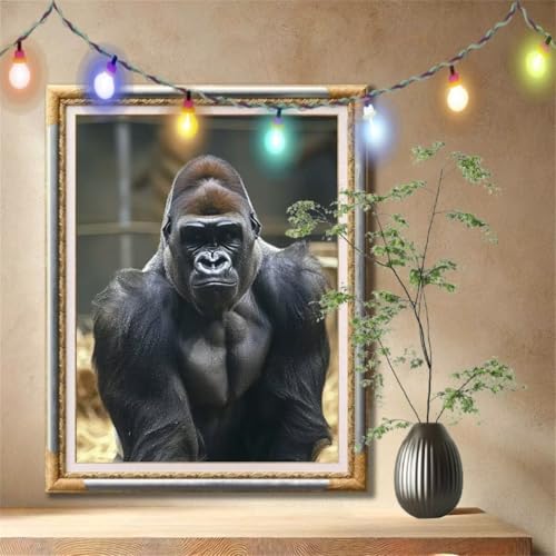Diamond Painting Erwachsene,5D Gorilla,Tier Diamant Painting Bilder für Kinder,DIY Diamant Kristall Strass Mosaik Kreuzstich Bastelset für Schlafzimmer Zuhause Dekor und Geschenke 90x120cm 59N-568 Diamond Painting Erwachsene,5D Gorilla,Tier Diamant Painting Bilder für Kinder,DIY Diamant Kristall Strass Mosaik Kreuzstich Bastelset für Schlafzimmer Zuhause Dekor und Geschenke 90x120cm 59N-568 von LeiDong