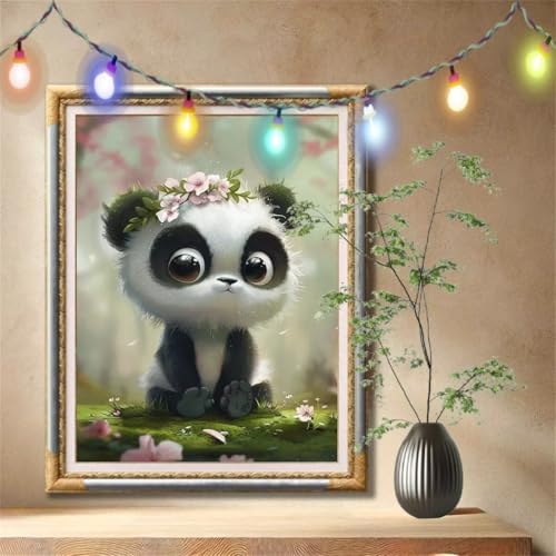 Diamond Painting Erwachsene,5D Pandas,Tiere Diamant Painting Bilder für Kinder,DIY Diamant Kristall Strass Mosaik Kreuzstich Bastelset für Schlafzimmer Zuhause Dekor und Geschenke 40x50cm 59N-1883 von LeiDong