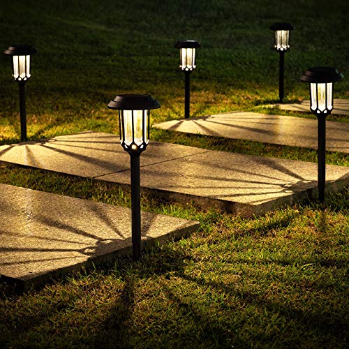 LeiDrail Solarleuchte Garten Solarlampen für Außen 8 Stück Weihnachten Halloween Deko LED Solar Gartenleuchten Wasserdichte Gartendeko Solarleuchten Warmweiß Licht für Garten Weg Hof von LeiDrail