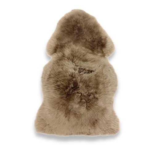 Premium Lammfell aus Merino 120x70 cm– Erhältlich in vielen Farben – Sehr pflegeleicht – Gemütlich und wärmend - Strapazierfähig (Cappuccino) von Leibersperger