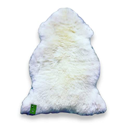 Premium Lammfell aus Merino 110 x 70 cm – Erhältlich in vielen Farben – Sehr pflegeleicht – Gemütlich und wärmend – Strapazierfähig – Lange Haltbarkeit (weiß) von Leibersperger
