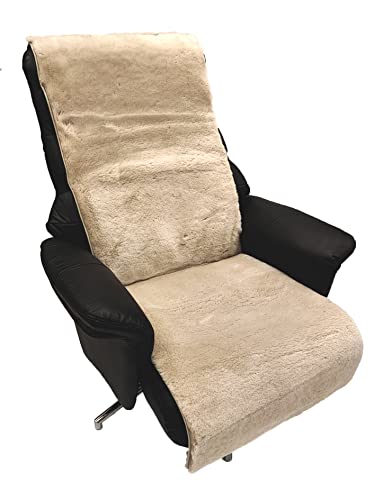 Sesselschoner Lammfell Premium Sesselauflage Relax, Sesselschutz - Breite 50 cm (Beige, Länge 160 cm) von Leibersperger