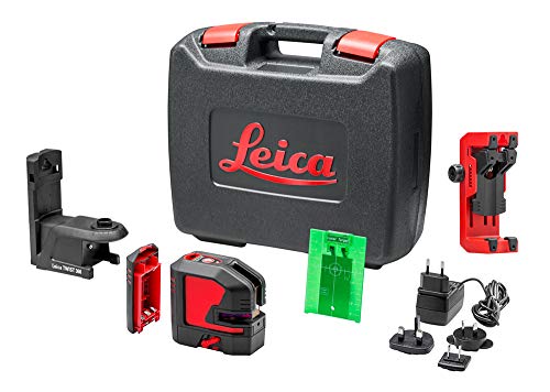 Leica Lino L2P5G – Punkt- und Linienlaser mit Li-Ion Akku, Ladegerät, innovativem magnetischem Adapter und Wandhalterung im Koffer (grüner Laser, Arbeitsbereich: 35 m) von Leica