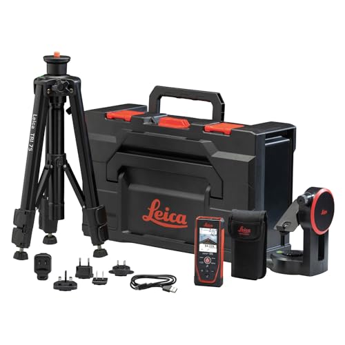 Leica DISTO D5 Paket – Laser Entfernungsmesser Set mit Leica FTA 360 Adapter und TRI 75 Stativ im Koffer für präzises Anzielen & Messen (Innen- und Außenbereich) von Leica