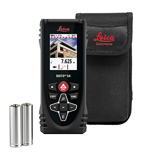 Leica DISTO X4 – robuster Laser Entfernungsmesser (Schutzklasse IP65) mit Bluetooth (App-Nutzung) und Zielsucherkamera für Distanzmessungen unter härtesten Bedingungen (Innen- und Außenbereich) von Leica