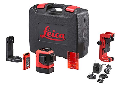 Leica Lino L6R – 3x360 Grad Linienlaser mit Li-Ion Akku, Ladegerät, innovativem magnetischem Adapter und Wandhalterung im Koffer (roter Laser, Arbeitsbereich: 25 m) von Leica