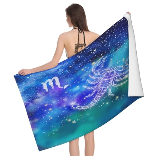Mikrofaser Strandtuch Skorpion Groß 100x200 cm, 3D Karikatur Badetuch für Erwachsene Weiches Leicht Handtuch Schnelltrocknend Sandfreies Strandhandtuch von Leichong