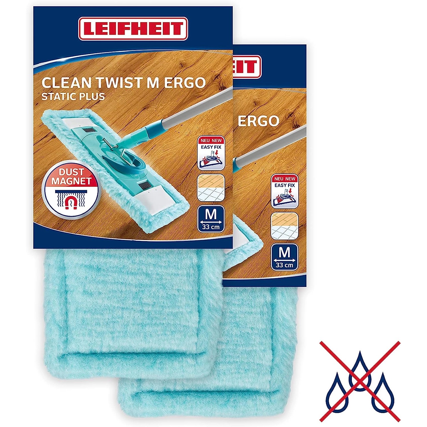 Leifheit 2er Set Wischbezug CLEAN TWIST M Ergo 33cm Bezug zum Staubwischen Leifheit 2er Set Wischbezug CLEAN TWIST M Ergo 33cm Bezug zum Staubwischen von Leifheit