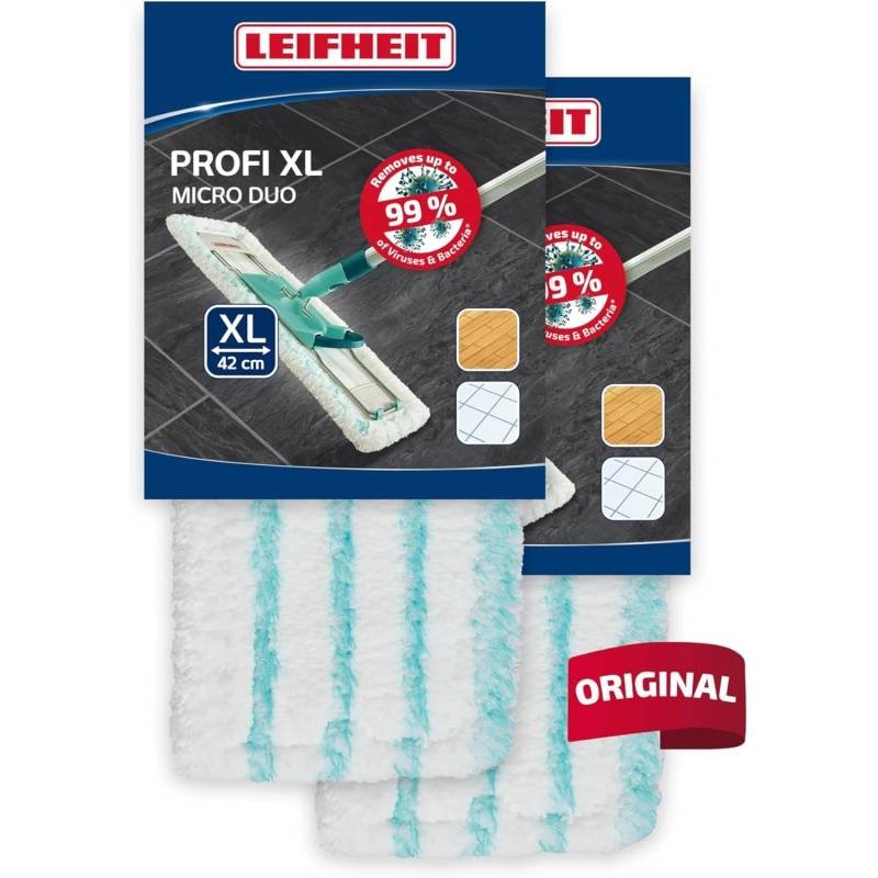 Leifheit 2er Set Wischbezug Profi XL 42 cm Bezug Glatte Böden von Leifheit